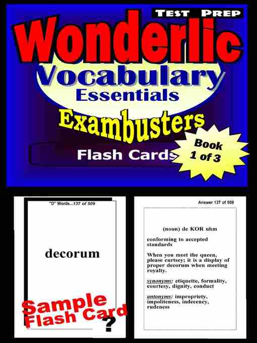 Title details for Wonderlic Test Prep Essential Vocabulary - Exambusters Flash Cards - Workbook 1 of 3 by Wonderlic Exambusters - Available
